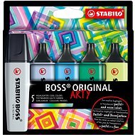 STABILO BOSS ORIGINAL ARTY - kalte Farben - 5er-Pack - Textmarker
