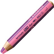 STABILO woody 3 in 1 duo - two-colour ink - pink/heather - Coloured Pencils