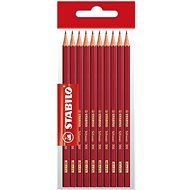 STABILO Schwan 2B, HB, H, Hexagonal, Red - Pack of 10 - Pencil