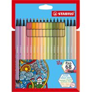 STABILO Pen 68, new colours, case 18 colours - Felt Tip Pens