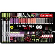 STABILO Creative Tips ARTY - Set mit 30 Stück in einer Blechdose (6 Farben Pastell) - Finelinerstifte