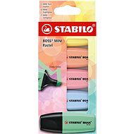 STABILO BOSS MINI Pastel - Set mit 5 Farben - Textmarker