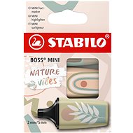 STABILO BOSS MINI Naturevibes - 3er-Set (erdgrün, schlammgrün, beige) - Textmarker