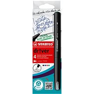 STABILO dr!ver fine - 4er-Set (grün, rot, blau, schwarz) - Fineliner