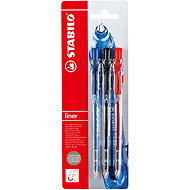 STABILO liner - pack of 3 (blue, black, red) - Ballpoint Pen