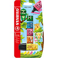 STABILO BOSS MINI Animal Vibes, Neonfarben - 5er-Set - Textmarker
