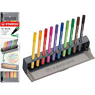 STABILO Pen 68 Click Set desk stand and pencil case in one - set of 10 markers - Felt Tip Pens