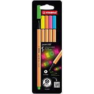 STABILO point 88, Neonfarben - 5er-Set - Finelinerstifte
