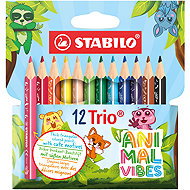 STABILO Trio Thick Animal Vibes kurz 12 Farben - Buntstifte