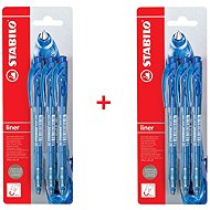 STABILO Liner, blau, 3 Stück - 2er Pack - Kugelschreiber