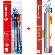STABILO ballpoint pens liner, 3 colours + pencils pencil 160, 3 pcs - Writing Set