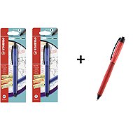 STABILO PALETTE with tip F (0.4 mm), blue, 2 pcs + red, 1 pcs - Gel Pen 