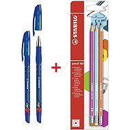 STABILO pencils pencil 160, 3 pcs + ballpoint pens Exam Grade BP, blue, 2 pcs - Writing Set