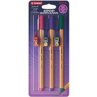 STABILO point 88 KPop Demon Hunters – 3-pack blister pack – with Rumi, Miry and Zoey ramyeon cup key - Fineliner Pens