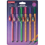 STABILO x KPop Demon Hunters – 6-pack blister pack – featuring Rumi, Mira and Zoey keyrings and thei - Felt Tip Pens
