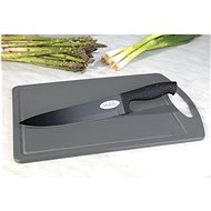 STEUBER Cutting board with knife Chef black 36 x 25 cm - Cutting Board