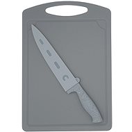 STEUBER Cutting board with knife Chef grey 36 x 25 cm - Cutting Board