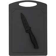 STEUBER Cutting board 29 x 20 cm with peeling knife, black - Cutting Board