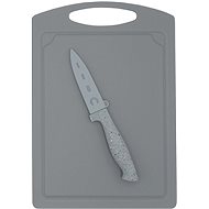 STEUBER Cutting board 29 x 20 cm with peeling knife, grey - Cutting Board