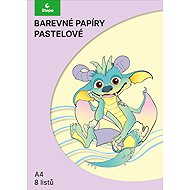 STEPA A4 8 sheets, pastel mix 8 colours - Colour Paper