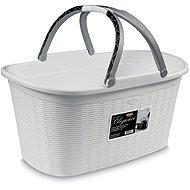 Stefanplast Elegance laundry basket 35 l, white - Laundry Basket