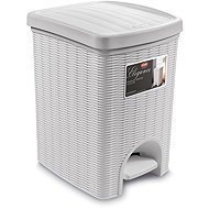 Stefanplast Pedal Bin 20L, 31 × 27.5 × 39cm, White - Rubbish Bin