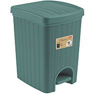 Stefanplast Elegance Pedal Bin made from Recycled Plastic 20L, Green-Grey - Rubbish Bin