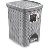 Stefanplast Pedal Bin 20L, 31 × 27.5 × 39cm, Grey - Rubbish Bin