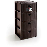 Stefanplast Elegance, 4 zásuvky, hnědý - Shelving Unit