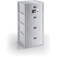Stefanplast Plastic storage shelf Elegance, 4 drawers, white - Shelving Unit