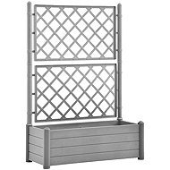 STEFANPLAST Chest, raised bed Italia 100 grey, with grid - Raised Garden Bed