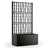 STEFANPLAST Chest, raised bed Ethica 80 dark grey, with grid - Raised Garden Bed