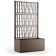 STEFANPLAST Chest, raised bed Ethica 80 light brown, with grid - Raised Garden Bed