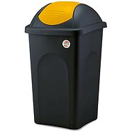 Stefanplast Waste bin - recessed, 60l, square, B/W, lid PH - Rubbish Bin