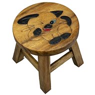 Wooden Children's Chair - CAT SCRATCHING - Stool