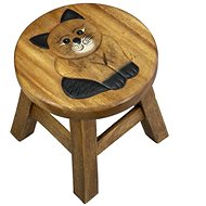 Wooden Children's Stool - CAT - Stool