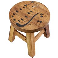 Wooden Children's Stool - CAT WITH MOUSE - Stool