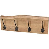 STORAGESOLUTIONS Hanger, wall-mounted, 4 hooks, brown, 50×7×15cm - Coat Hanger