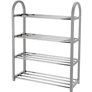 Storagesolutions Shoe rack, 4 levels, grey - Shoe Rack