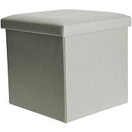 Storagesolutions Stool with storage, 38 × 38 × 38 cm, light green - Ottoman