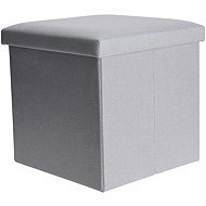 Storagesolutions Stool with storage, 38 × 38 × 38 cm, light grey - Ottoman