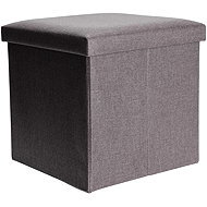 Storagesolutions Stool with storage, 38 × 38 × 38 cm, grey - Ottoman