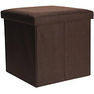 Storagesolutions Stool with storage, 38 × 38 × 38 cm, brown - Ottoman