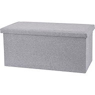 Storagesolutions Bench with storage, 76 × 40 × 38 cm, grey - Bench