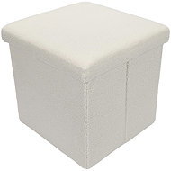 Storagesolutions Taburette with storage BINI, 38 × 38 × 38 cm, beige - Ottoman