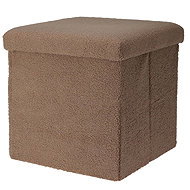 Storagesolutions Taburette with storage BINI, 38 × 38 × 38 cm, brown - Ottoman