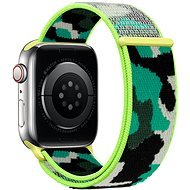 Strapido nylonový CAMO pro Apple Watch 38/40/41 mm Světle zelená kamufláž - Watch Strap