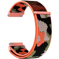 Strapido nylonový CAMO pro Quick release 20 mm Oranžová kamufláž - Watch Strap