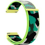 Strapido nylonový CAMO pro Quick release 20 mm Světle zelená kamufláž - Watch Strap