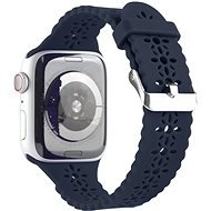 Strapido perforovaný s přezkou pro Apple Watch 42/44/45 mm Tmavě modrý - Watch Strap